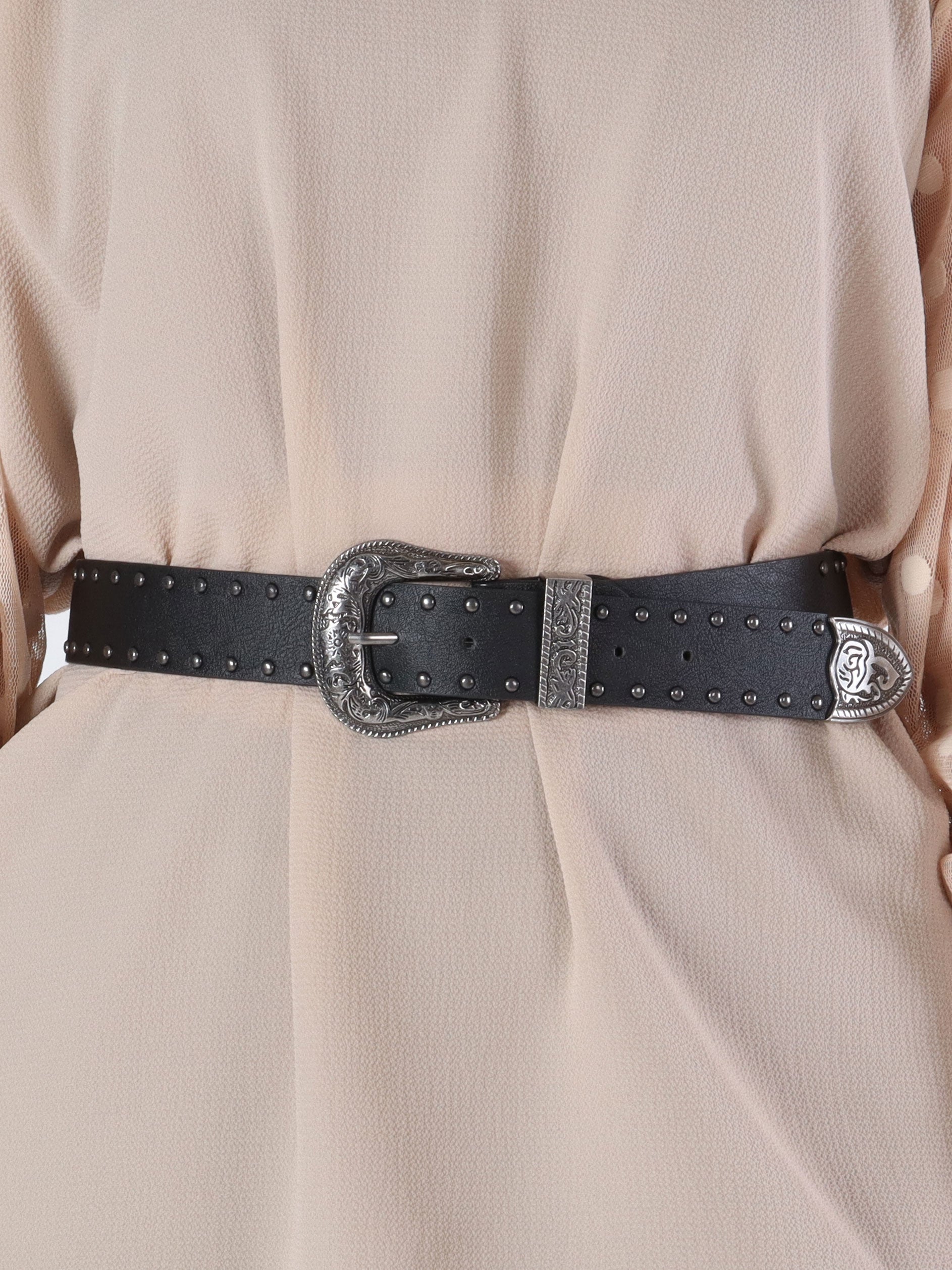 Khadija - Bälte med gulddetaljer och spänne